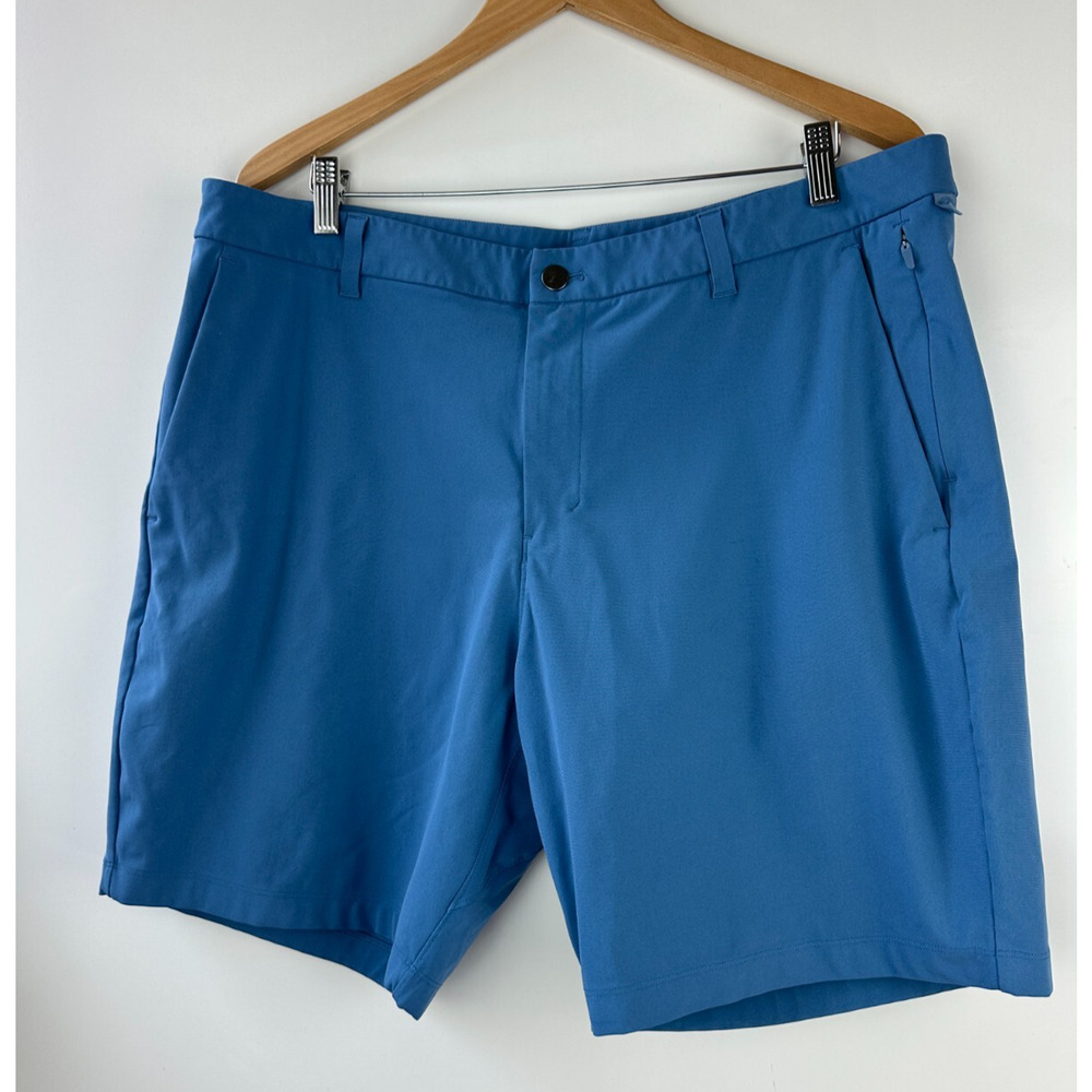 Lululemon Commission Classic-Fit Short 9" Warpstreme Soft Denim Blue Men's 38 - Picture 2 of 14